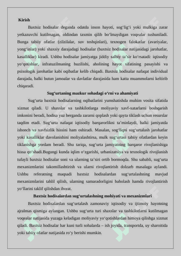 Baxtsiz hodisalardan sug‘urtalash mexanizmi va rivojlantirish masalalari 25 2