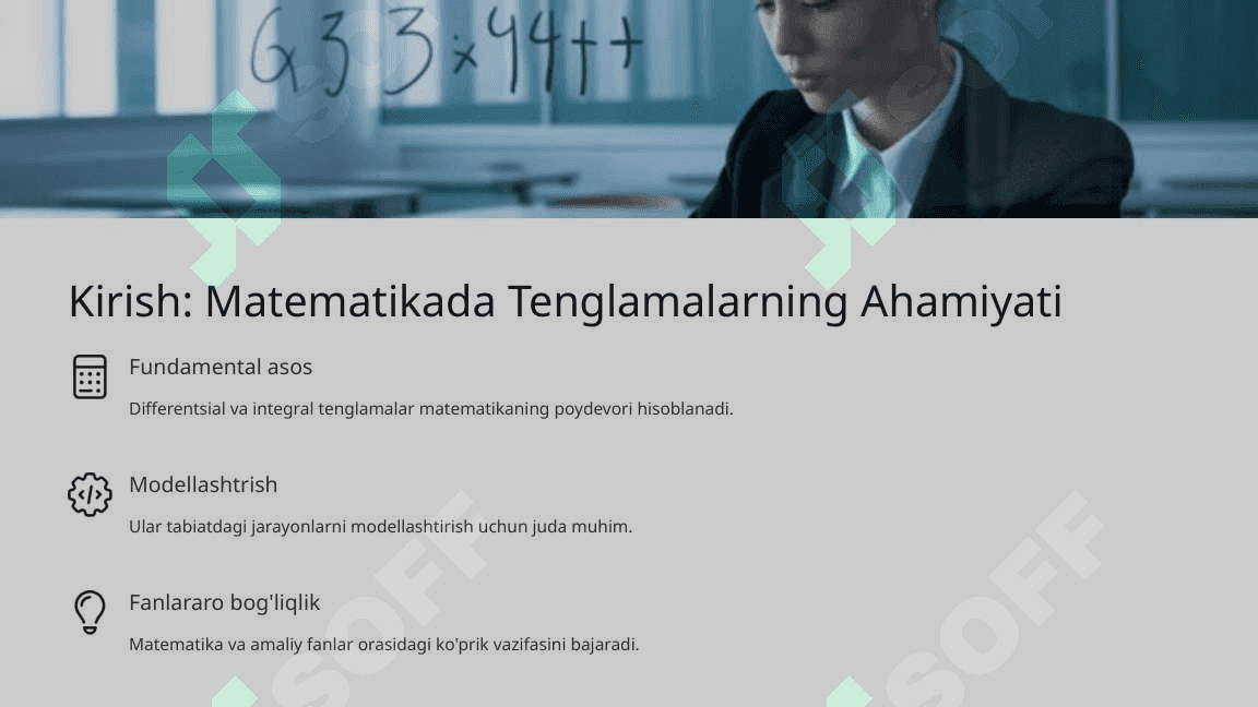 Oddiy differentsial tenglamalar  bilan integral tenglama  orasidagi boglanishlar 3