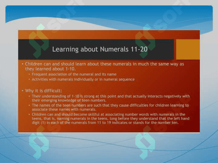 Number  Word and Numerals 6