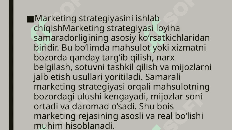 Biznes reja samaradorligini asoslash 7