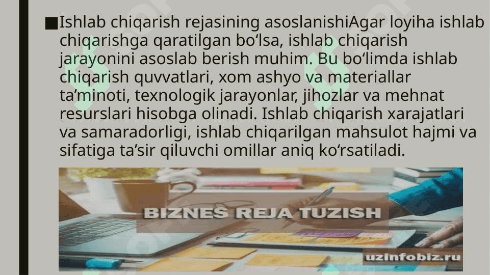Biznes reja samaradorligini asoslash 8