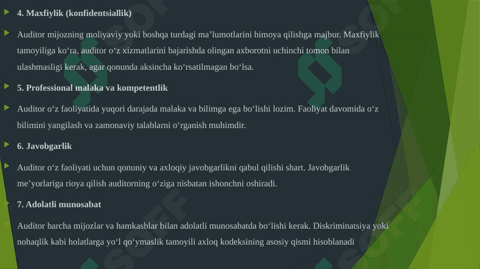 Auditorlarning aklok kodlari 6