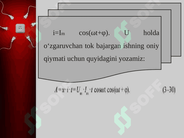 O‘zgaruvchan tokning ishi va quvvati... . Quvvat koeffitsiyent 5