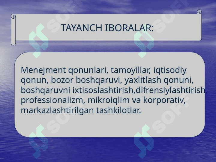 Menejment qonunlari va tamoyillari 2