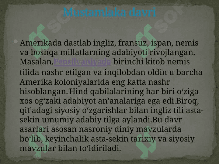 AQSH adabiyotida inson fojiasi. 2