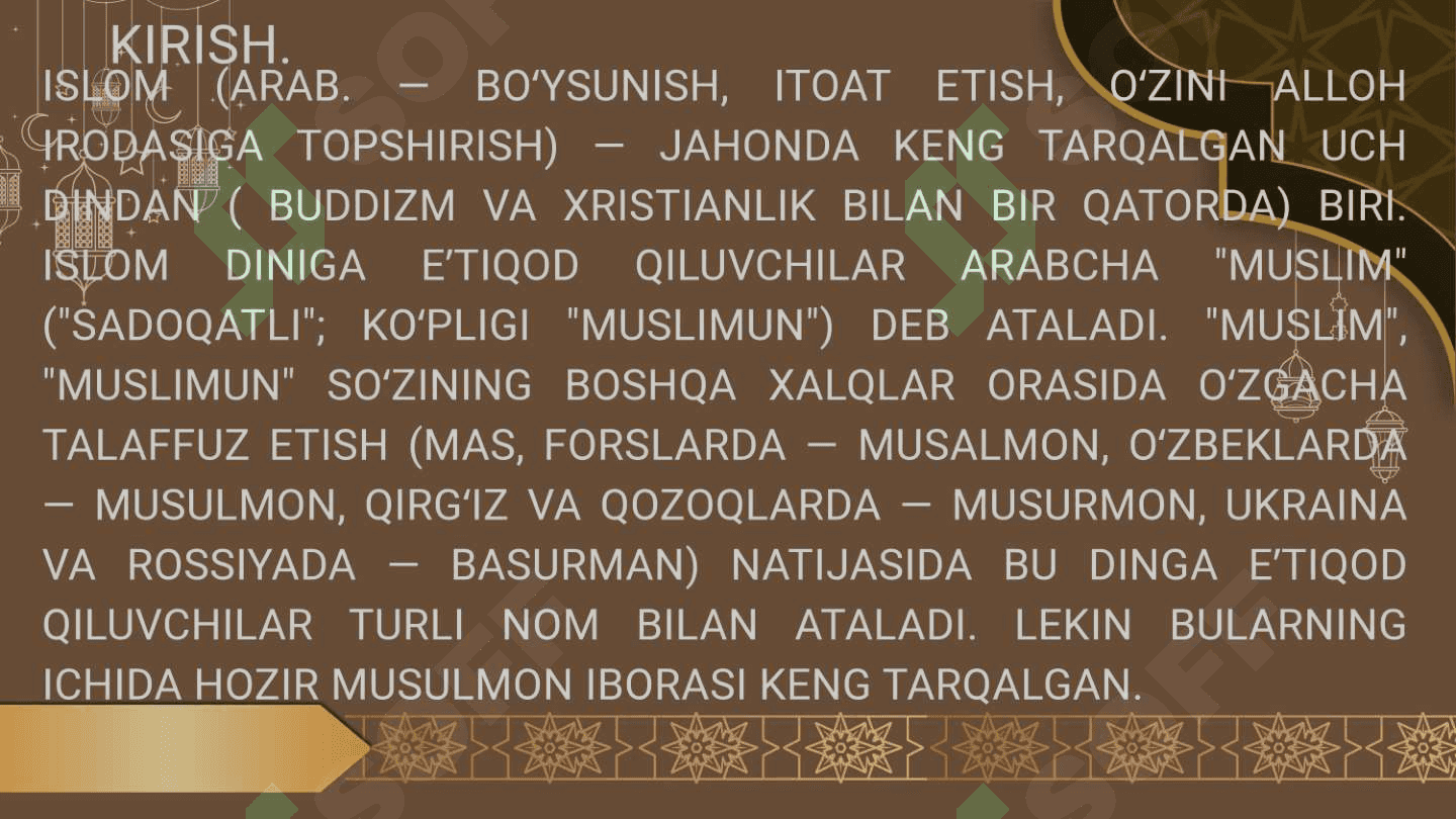 islom dini paydo bo'lishi 3