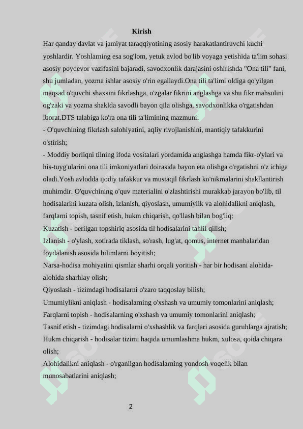 Imloviy jihatdan tahlil koʻrnishidagi yozma ishlarni bajarish 2