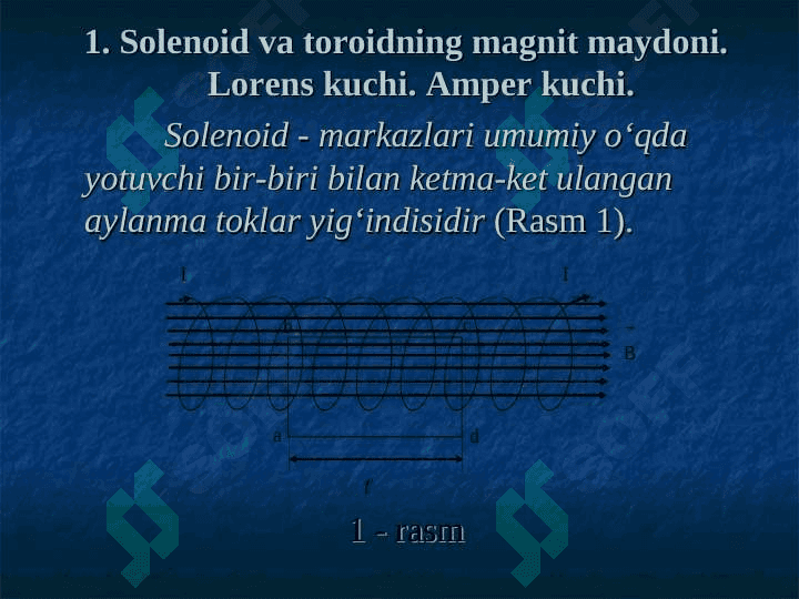 SOLENOID VA TOROIDNING MAGNIT MAYDONI. 3