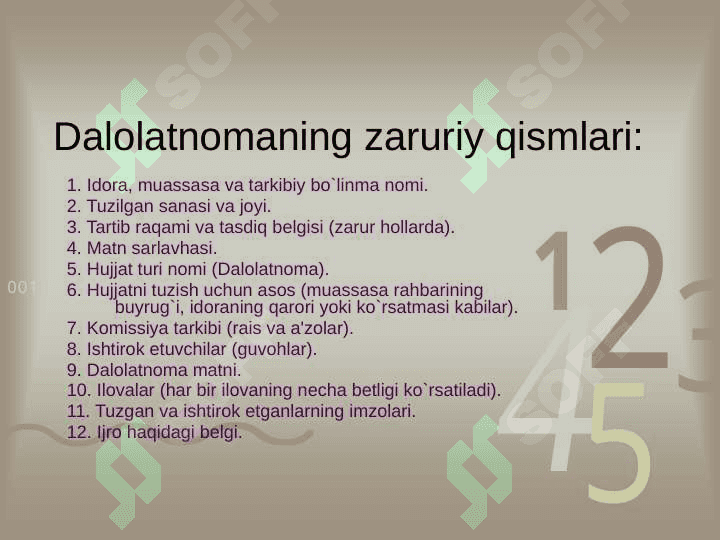 Ma`lumot axborot va xizmat yozishma hujjatlari 4
