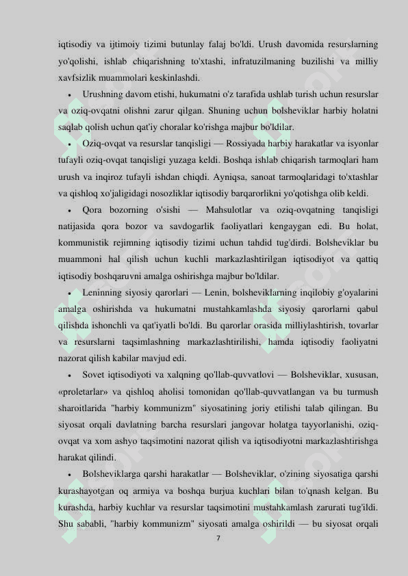 Xalqqa qarshi harbiy komunizm siyosati 7