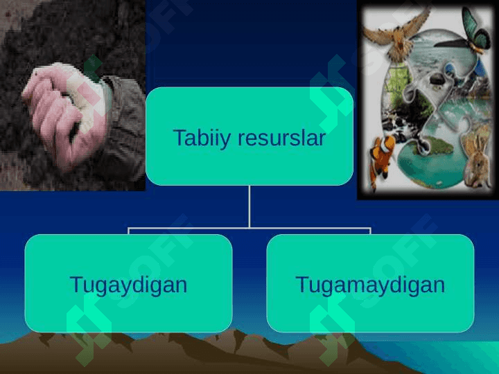 Tabiiy zaxiralar ta`siri turlari va ulardan foydalanish yerlarning mineral xom ashyo va energiya zaxiralari 4