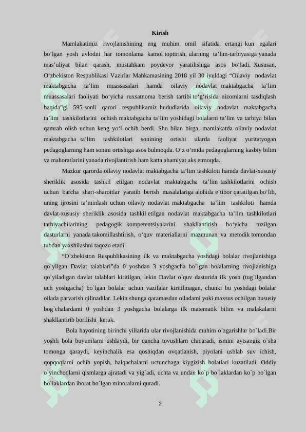 MAKTABGACHA TA’LIM TASHKILOTLARIDA ILK YOSH GURUH BOLALARINING MATEMATIK TASAVVURLARINI SHAKLLANTIRISH 2
