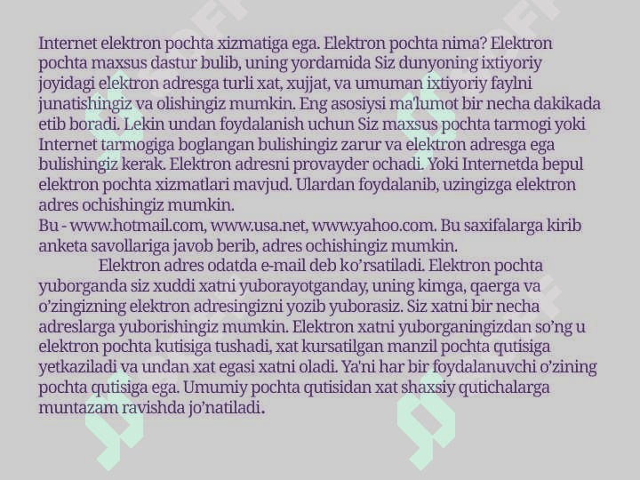 Elektron pochta xizmati 2