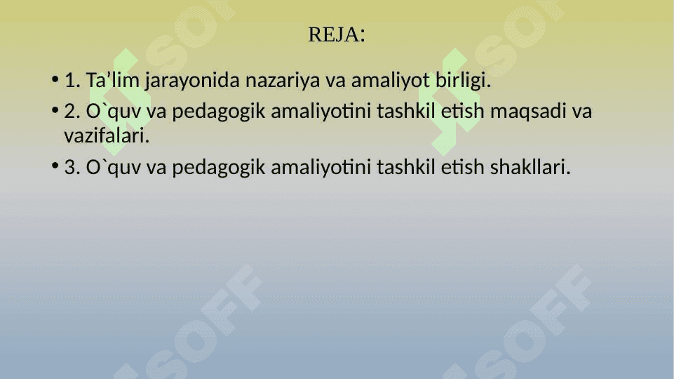 Talabalarni umumtaʼlim maktablarida tashkil etiladigan o`quv va pedagogik amaliyotiga tayyorlash 2