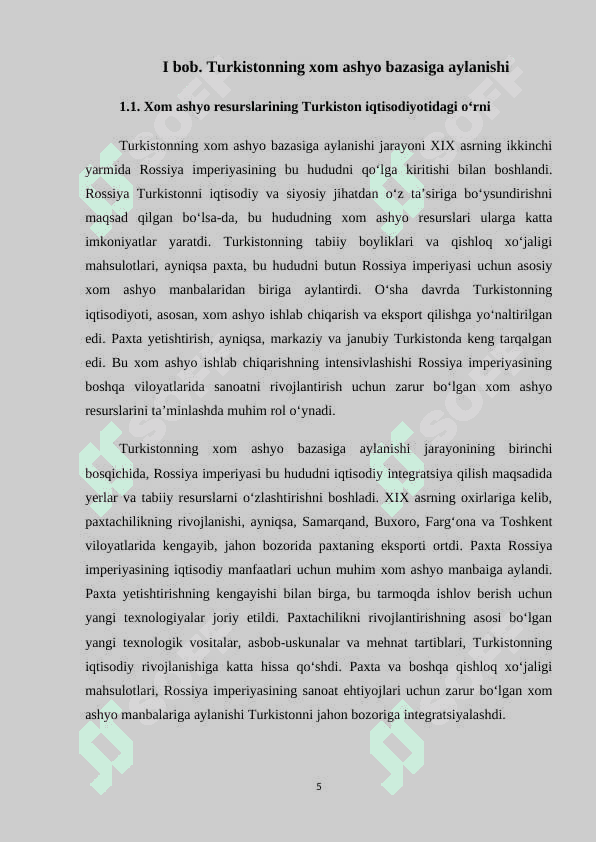 Turkistonning xom ashyo bazasiga aylantirilishi kurs ishi.docx 5