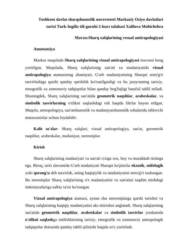 Sharq xalqlarining vesual antirapologiyasi  MAQOLA.docx