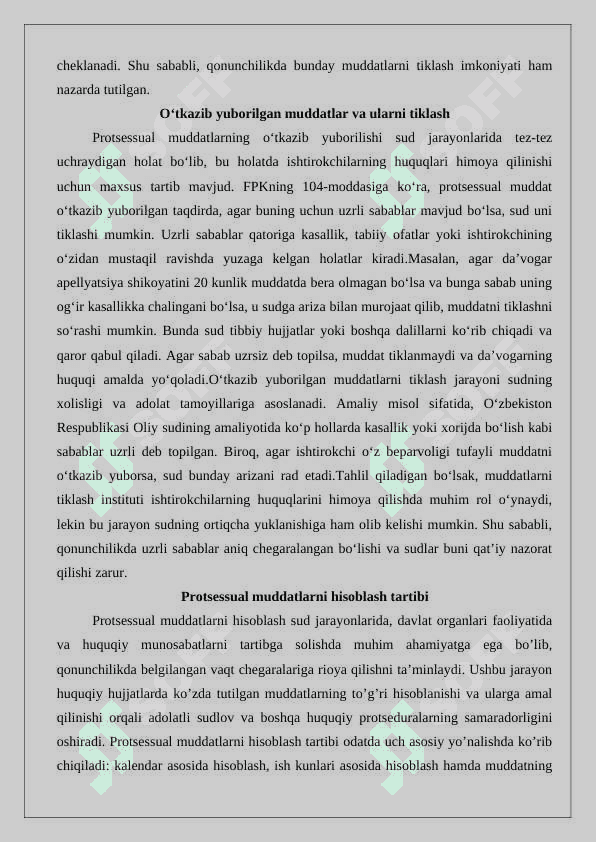 Protsessual muddatlar 25 8