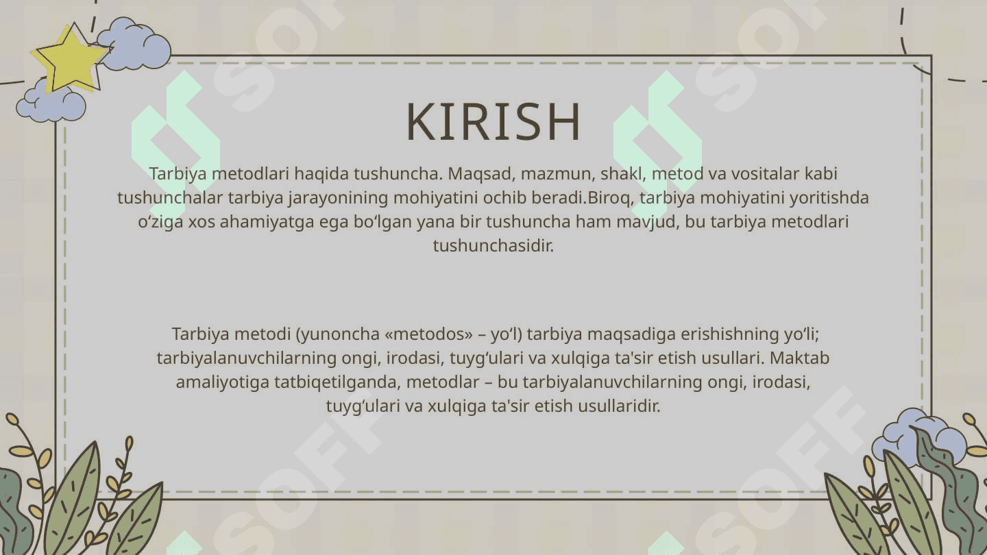 bolalarda xulq atvor shakllantirish usullari 2