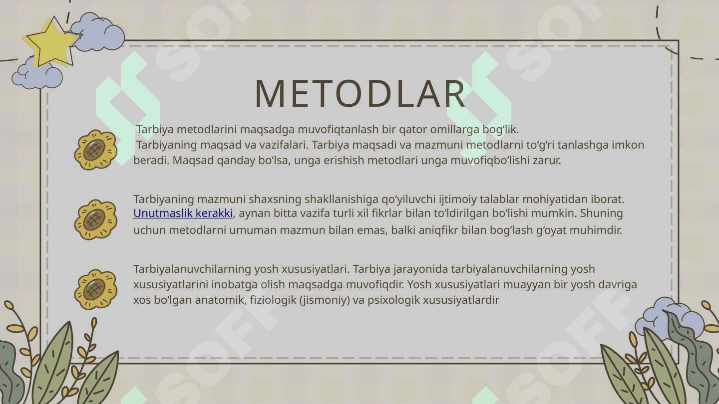 bolalarda xulq atvor shakllantirish usullari 4