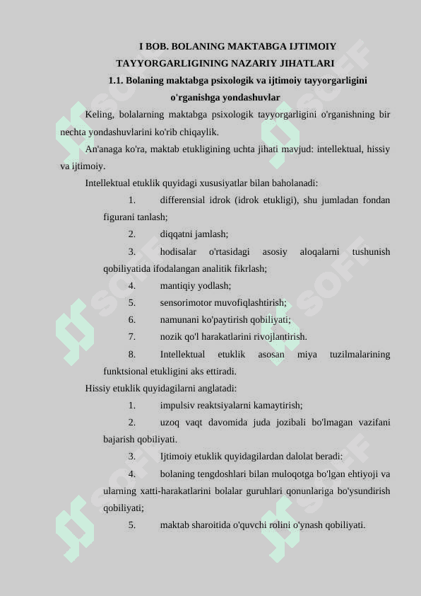 Bolaning maktabga ijtimoiy tayyorgarligi. Bolaning maktabga tayyorligi 4