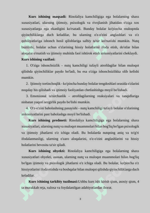 Rinolaliya kamchiligiga ega bolalarning shaxs xususiyatlari 3