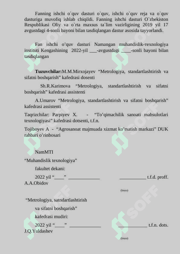 “To`qimachilik mahsulotlarini sifatini baholashda zamonaviy o`lchov vositalari ” FANIDAN ТАЖРИБА MASHG’ULОTLARINI BAJARISH BOYICHA  Uslubiy qo’llanma 2
