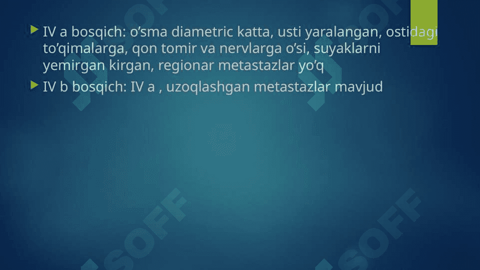 YUMSHOQ TO‘QIMA VA SUYAK SARKOMASI 6