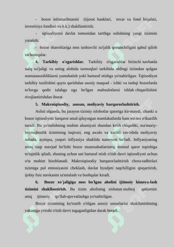 BOZOR IQTISODIYOTIGA OTISH DAVRI VA UNING O'ZBEKISTONDAGI XUSUSIYATLARI 7