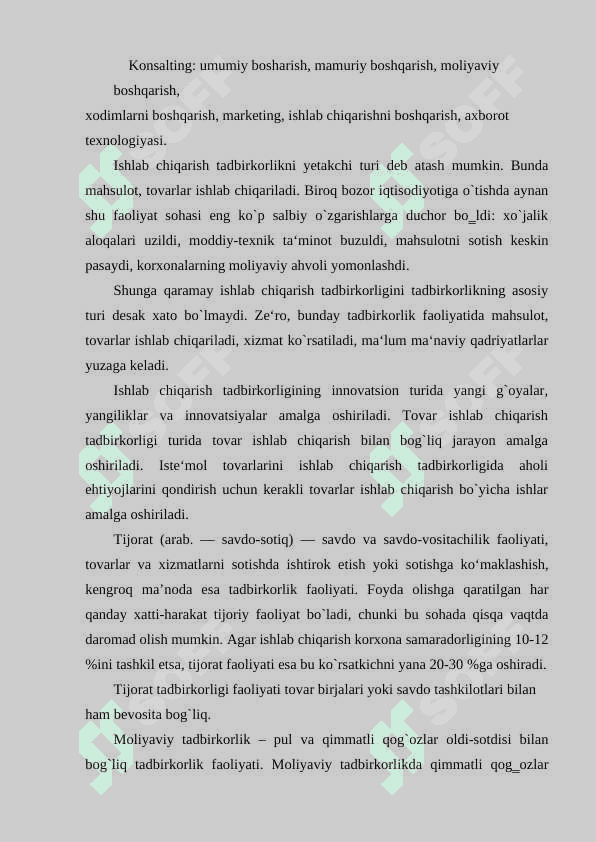 Tadbirkorlik faoliyati va uning shakllari. tadbirkorlik kapitali va uning aylanishi. 3