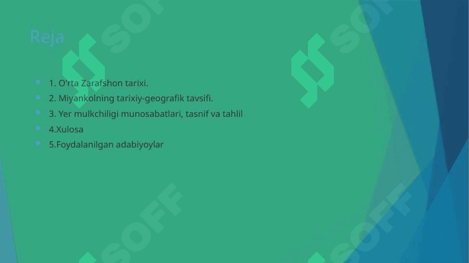O'rta Zarafshon (Miyonqol) vohasining XIX-XX asr boshlarida ijtimoiy-siyosiy ,istisodiy va ma'daniy hayoti 2