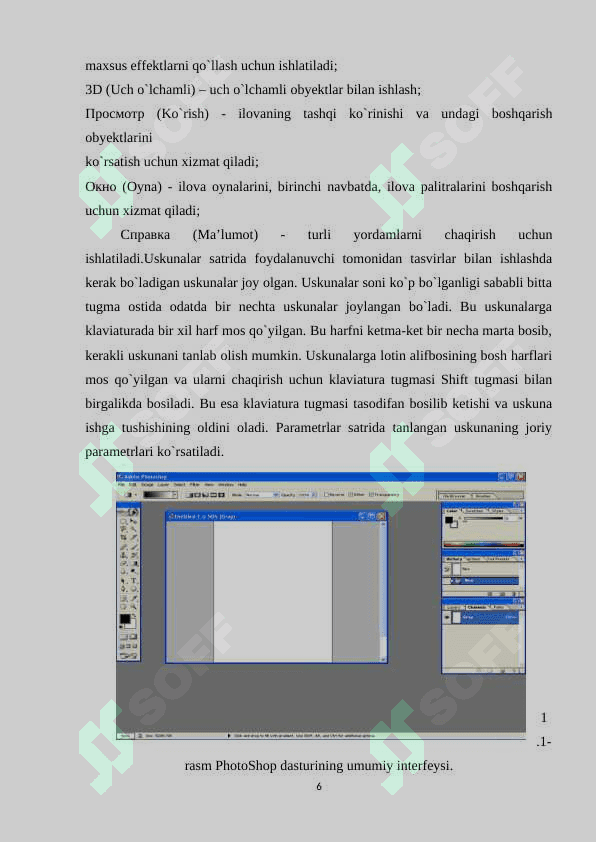 ADOBE PHOTOSHOP DASTURIDA INSTRUMENTLAR YORDAMIDA MAXSUS EFFEKTLAR YARATISHNING YO’LLARI 6