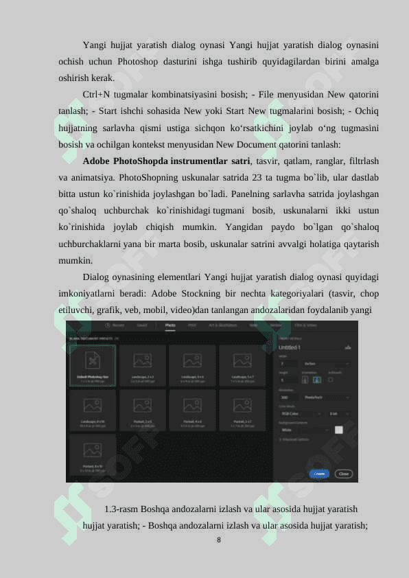 ADOBE PHOTOSHOP DASTURIDA INSTRUMENTLAR YORDAMIDA MAXSUS EFFEKTLAR YARATISHNING YO’LLARI 8