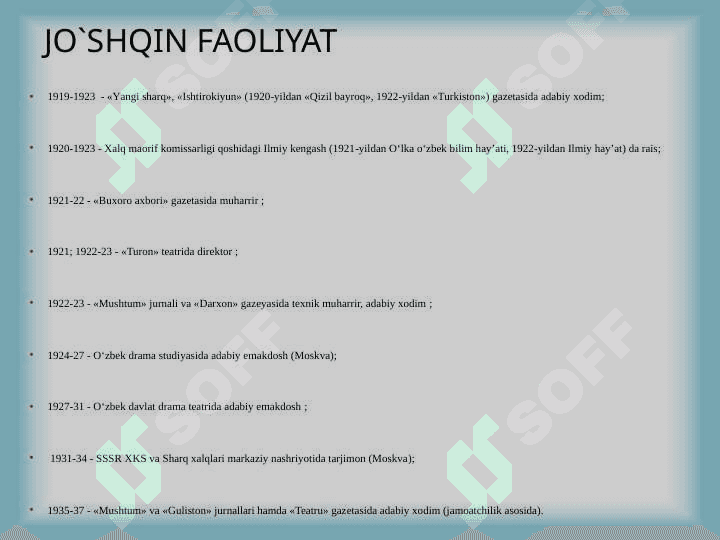 Abdulhamid Sulaymon o`g`li Cho`lpon 6