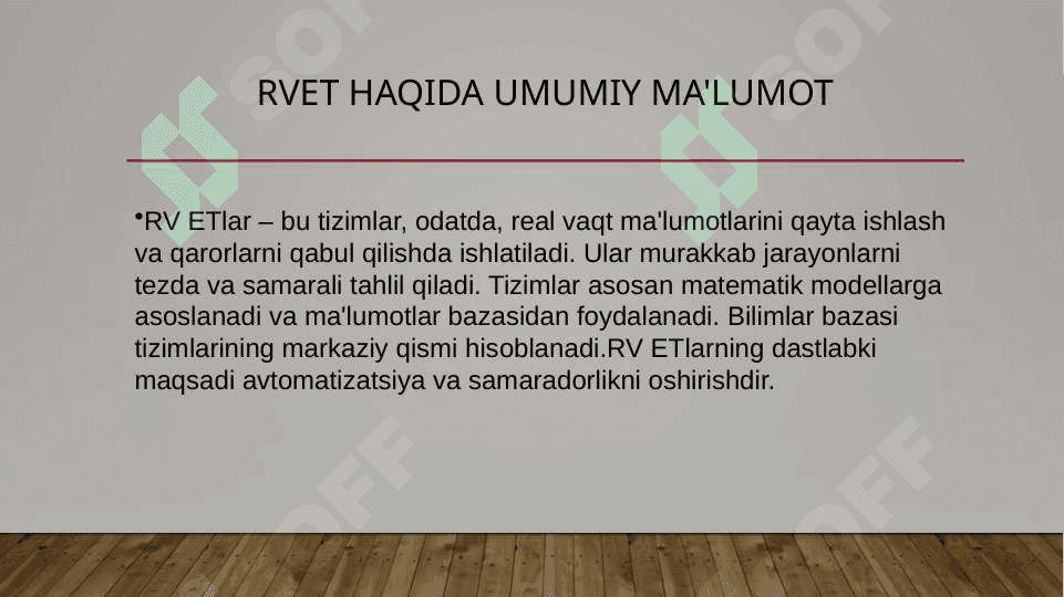 Real vaqt ekspert tizimlari ppt 3
