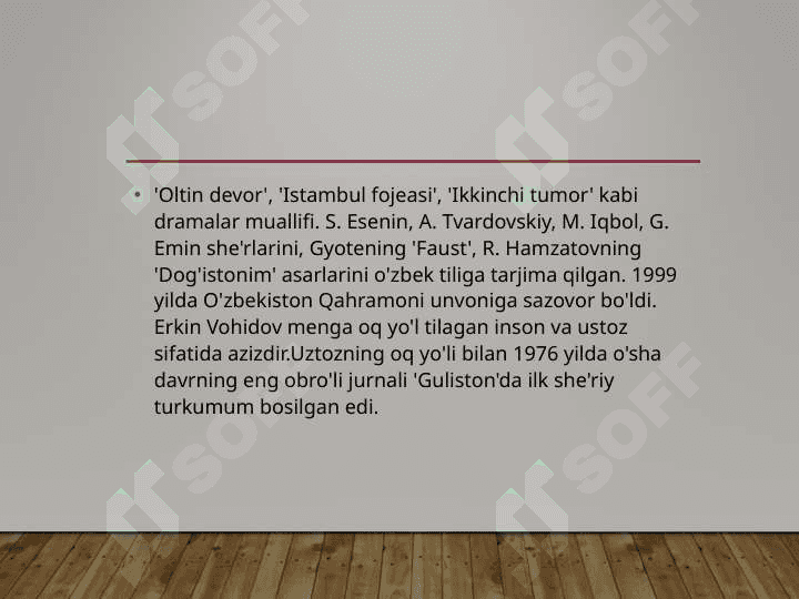 Erkin Vohidov 3