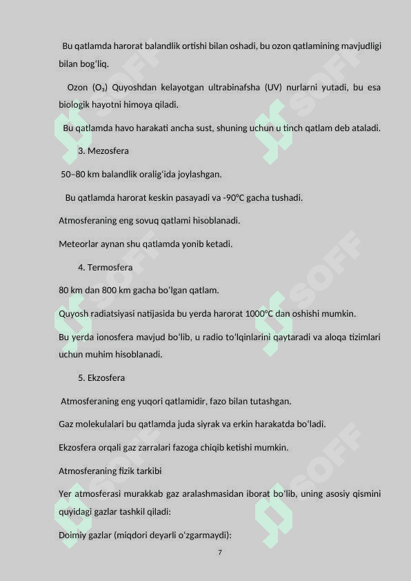 Atmosfera bosimi va uning xususiyatlari 7