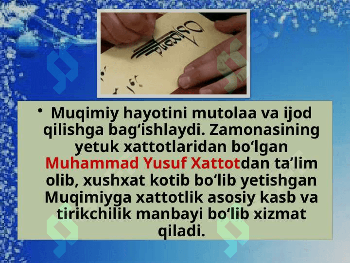 MUHAMMAD AMINXO’JA  MUQIMIY 5
