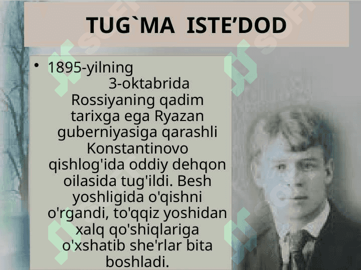 SERGEY Yesenin 2