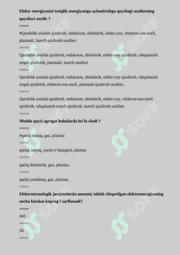 Elektr tеxnologik qurilmalari 2