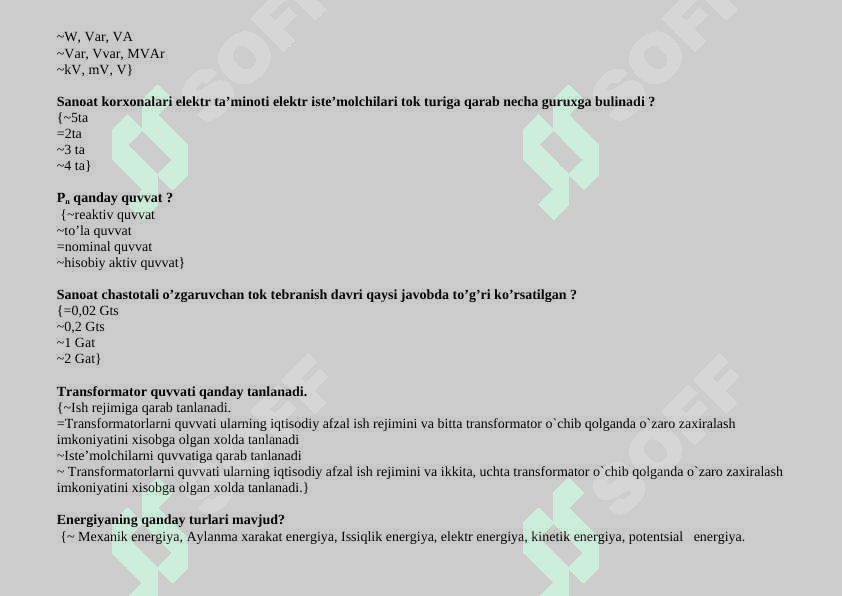 Sanoat karxonalarning elektr ta’minot 2