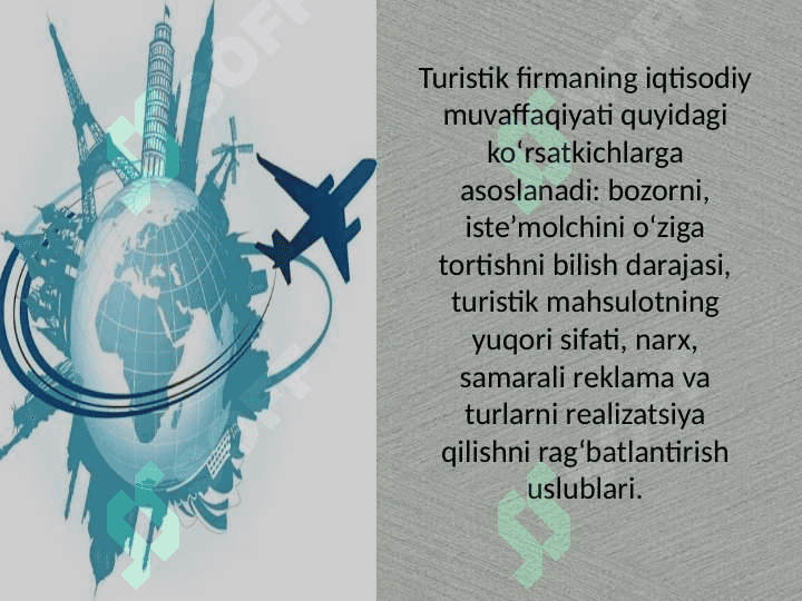 Mavzu: Turistik  firmalarni  tashkil  etish  tartibi . 4