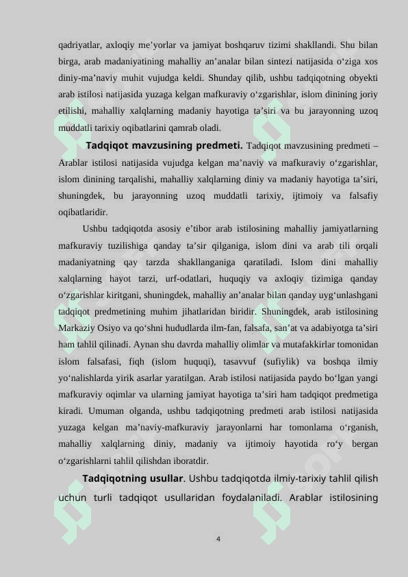 Arablar istilosining manaviy va mafkuraviy oqibatlari 4