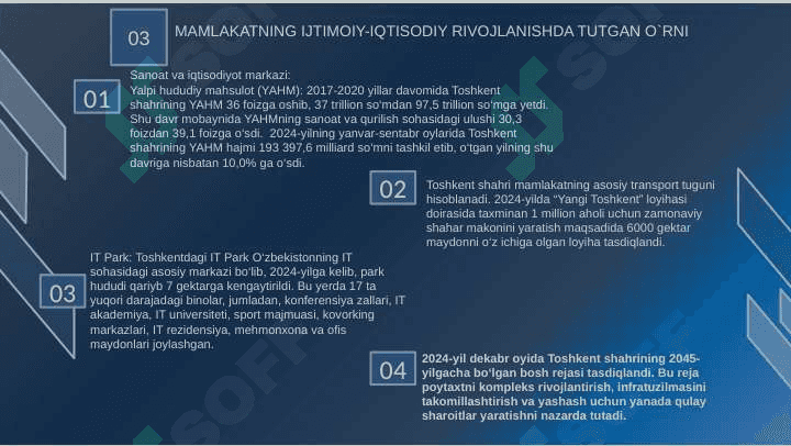 TOSHKENT SHAHAR IJTIMOIY-IQTISODIY HOLATI 8