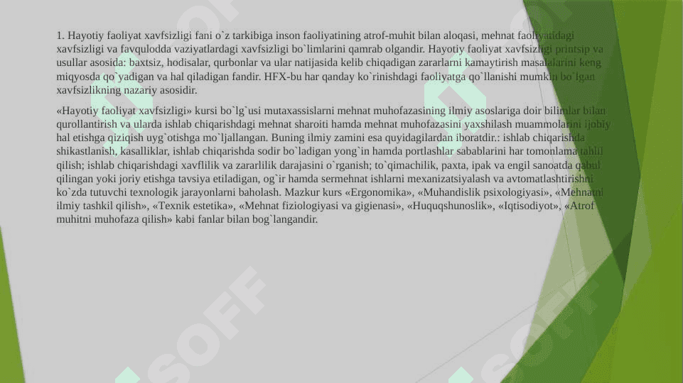 Hayot faoliyati xavfsizligi fani boʻyicha glossariy 3