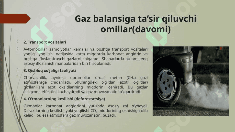 Atmosfera gaz balansining o‘zgarishi va uning oqibatlari 6