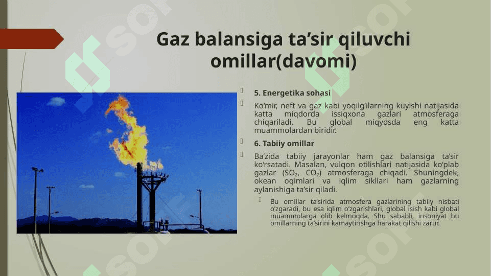 Atmosfera gaz balansining o‘zgarishi va uning oqibatlari 7