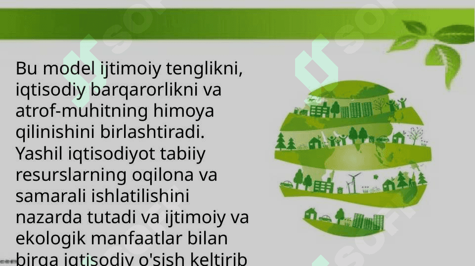 Yashil iqtisodiyotning kelib chiqishi tarixlari va ustuvor yonalishlari 4