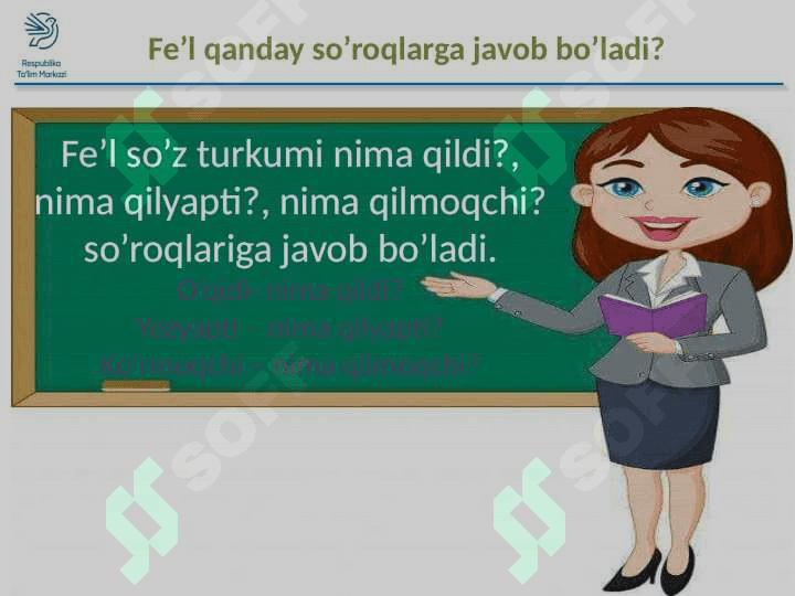 Fe’l so’z turkumi 3-sinf dars ishlanma 8