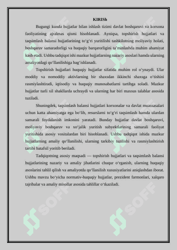 Topshirish hujjati va taqsimlash balansi hujjatlarining nazariy va amaliy xususiyatlari. 3