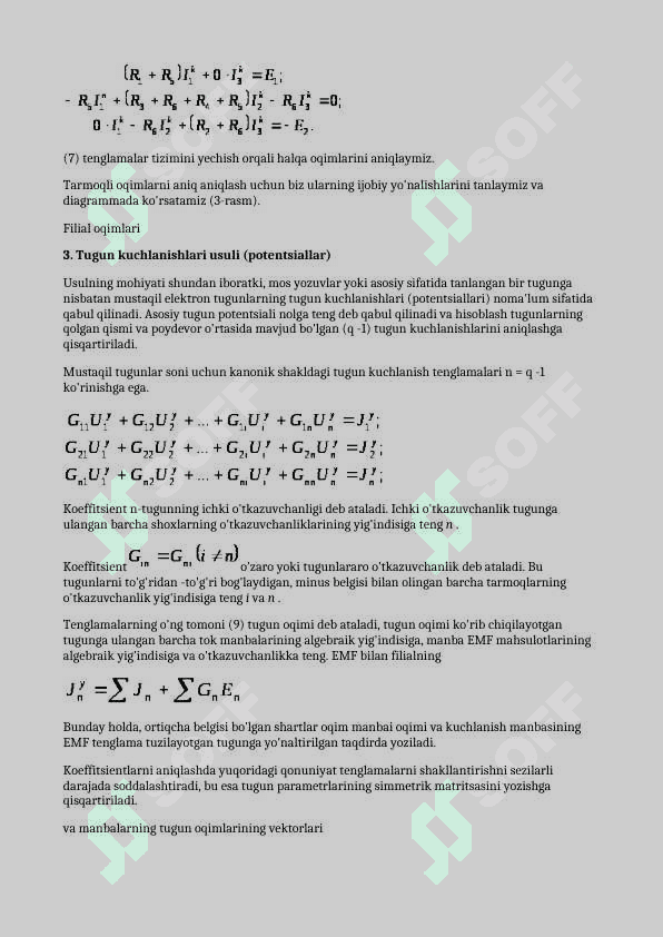 KIRXGOF TENGLAMALARI USULI 6
